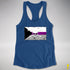 Demisexual Pride Pirate Flag Racerback Tank - Royal