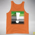 Aromantic Pride Flag Exclamation Point Premium Tank Top - Orange