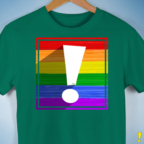 LGBTQ Pride Flag Exclamation Point Premium Unisex T-Shirt