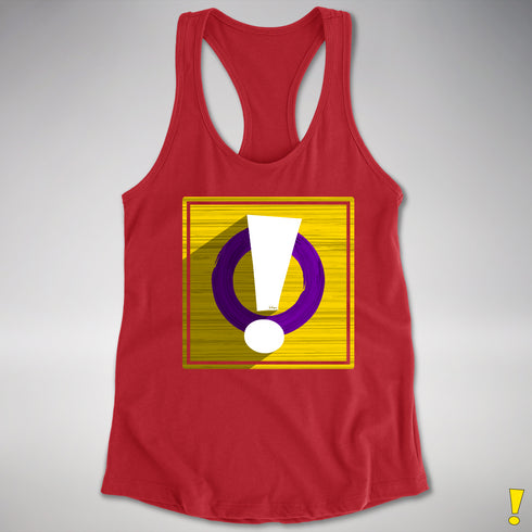 Intersex Pride Flag Exclamation Point Racerback Tank - Red