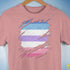 Bigender Pride Flag Ripped Reveal Premium Unisex T-Shirt