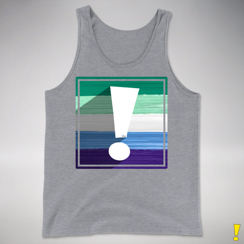 Gay Male Pride Flag Exclamation Point Premium Tank Top