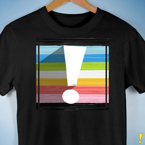 Queer Pride Flag Exclamation Point Premium Unisex T-Shirt