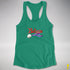 Believe Omnisexial Pride Flag Jingle Bell Racerback Tank - Kelly Green