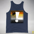Bear Pride Flag Exclamation Point Premium Tank Top - Navy