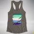 Gay Male Pride Flag Ripped Reveal Racerback Tank