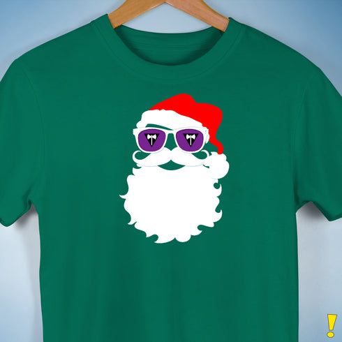 Santa’s Lesbian Labrys Pride Flag Shades Premium Unisex T-Shirt - Kelly Green