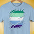 Gay Male Pride Flag Ripped Reveal Premium Unisex T-Shirt