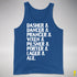 Santa's Reindeer Beer List Tank Top - Royal Blue