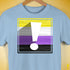 Nonbinary Pride Flag Exclamation Point Premium Unisex T-Shirt - Baby Blue