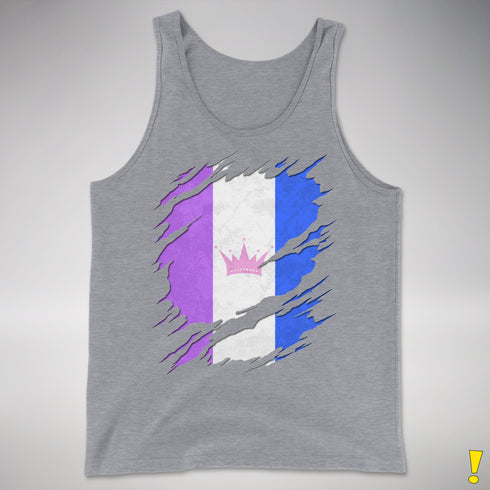 Drag Pride Flag Ripped Reveal Premium Tank Top