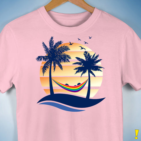 Original LGBTQ Pride Hammock Summer Beach Sunset Premium Unisex