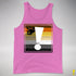 Bear Pride Flag Exclamation Point Premium Tank Top - Neon Pink