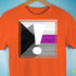Demisexual Pride Flag Exclamation Point Premium Unisex T-Shirt - Orange