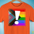 LGBTQ Progress Pride Flag Exclamation Point Premium Unisex T-Shirt - Orange