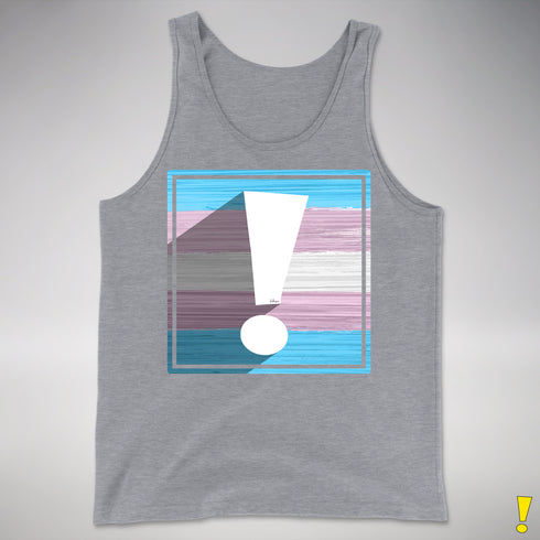 Transgender Pride Flag Exclamation Point Premium Tank Top