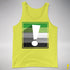 Aromantic Pride Flag Exclamation Point Premium Tank Top - Neon Yellow