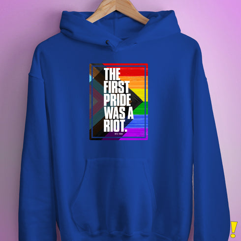 The First Pride Was a Riot - LGBTQ Progress Pride Hoodie
