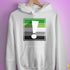 Aromantic Pride Flag Exclamation Point Hoodie - White