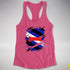 Puppy Pride Flag Ripped Reveal Racerback Tank