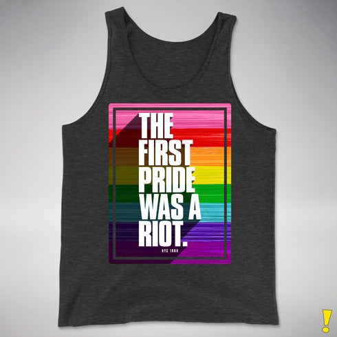 The First Pride Was a Riot - Original 8 Stripe Pride Premium Tank Top
