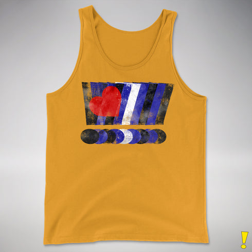 Distressed Leather Pride Exclamation Points Premium Tank Top