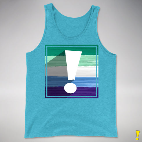 Gay Male Pride Flag Exclamation Point Premium Tank Top