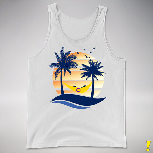 Intersex Pride Hammock Summer Beach Sunset Premium Tank Top