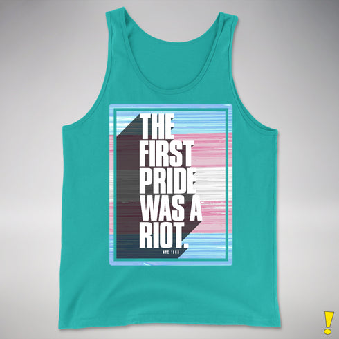 The First Pride Was a Riot - Trans Pride Flag Premium Tank Top