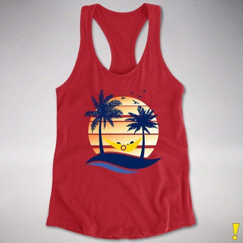 Intersex Pride Hammock Summer Beach Sunset Racerback Tank