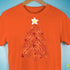 Funny Bacon and Egg Christmas Tree Unisex T-Shirt - Orange