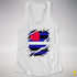 Leather Pride Flag Ripped Reveal Racerback Tank