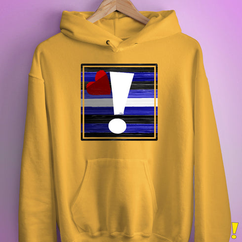 Leather Pride Flag Exclamation Point Hoodie