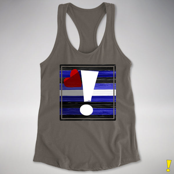 Leather Pride Flag Exclamation Point Racerback Tank