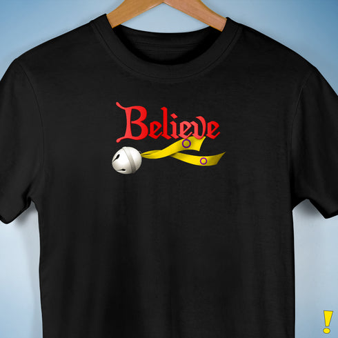 Believe Intersex Pride Flag Jingle Bell Premium Unisex T-Shirt - Black