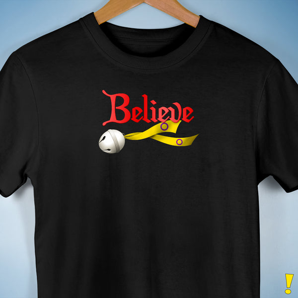Believe Intersex Pride Flag Jingle Bell Premium Unisex T-Shirt - Black