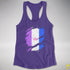 Drag Pride Flag Ripped Reveal Racerback Tank
