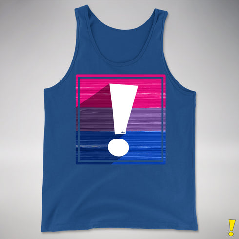 Bisexual Pride Flag Exclamation Point Premium Tank Top - Royal Blue