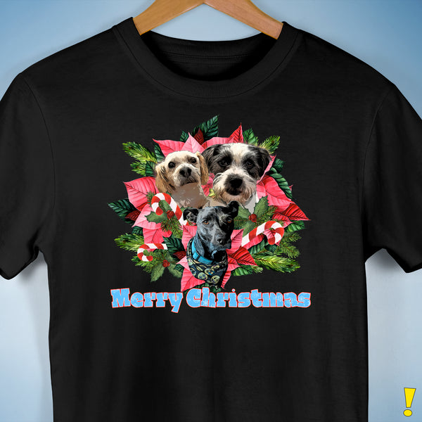 Custom Holiday Joy T-Shirt Unisex T-Shirt - Black