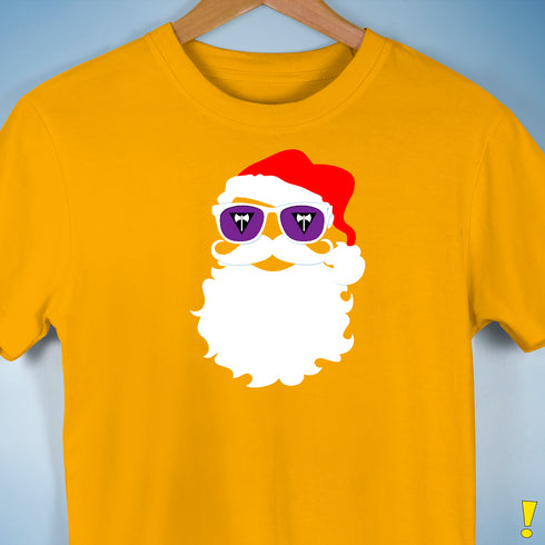Santa’s Lesbian Labrys Pride Flag Shades Premium Unisex T-Shirt - Gold