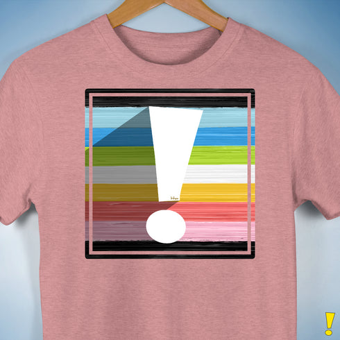 Queer Pride Flag Exclamation Point Premium Unisex T-Shirt