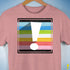 Queer Pride Flag Exclamation Point Premium Unisex T-Shirt