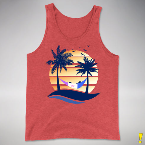 Drag Pride Hammock Summer Beach Sunset Premium Tank Top
