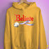 Believe Bigender Pride Flag Jingle Bell Hoodie - Mustard