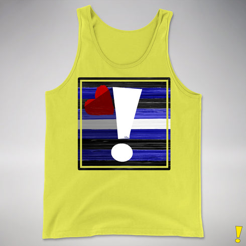 Leather Pride Flag Exclamation Point Premium Tank Top