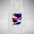 Puppy Pride Flag Ripped Reveal Racerback Tank