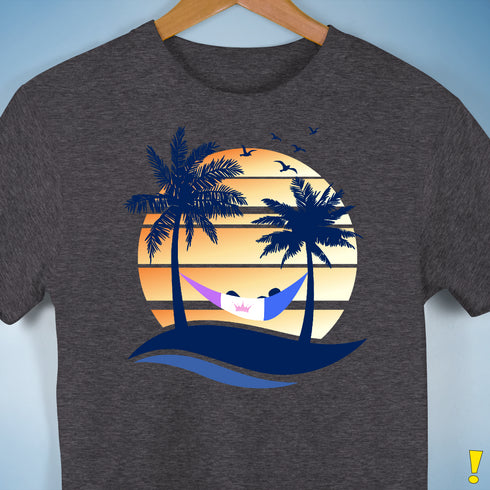 Drag Pride Hammock Summer Beach Sunset Premium Unisex T-Shirt