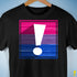 Bisexual Pride Flag Exclamation Point Premium Unisex T-Shirt - Black