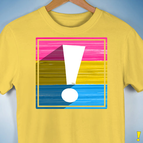Pansexual Pride Flag Exclamation Point Premium Unisex T-Shirt - Yellow