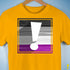Asexual Pride Flag Exclamation Point Premium Unisex T-Shirt - Gold